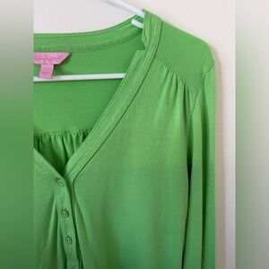 Lilly Pulitzer Vibrant Green Button Down Shirt